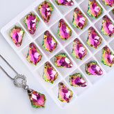Vitrail Rose Baroque High Quality Glass Rhinestone Pendant WholesaleRhinestone